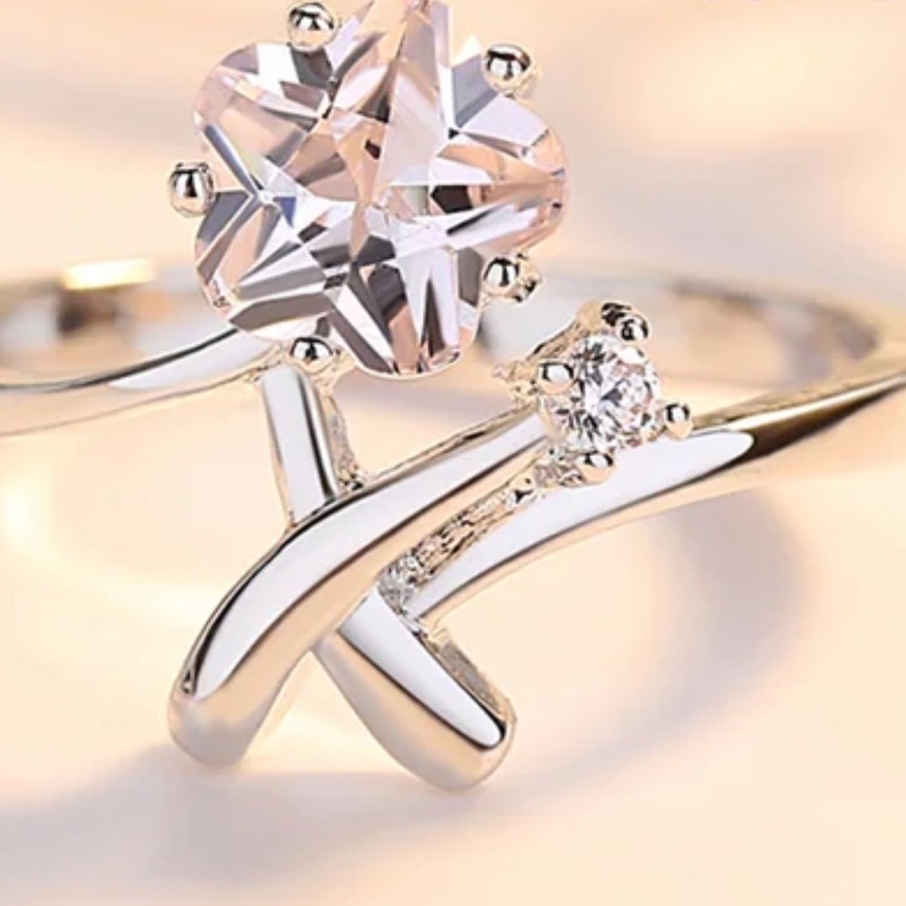 🌸💍 White Gold Plated Plum Blossom Ring❗️❗️💍🌸